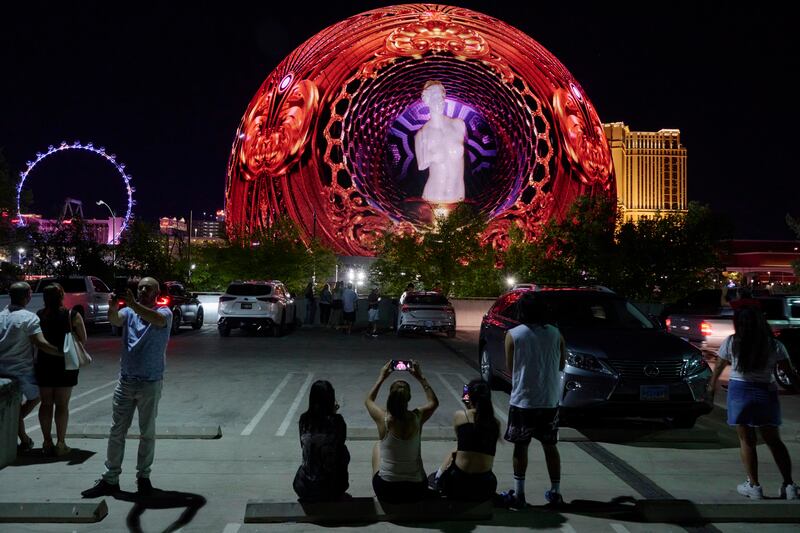 The Sphere in Las Vegas. Photograph: Phootograph: Bridget Bennett/New York Times