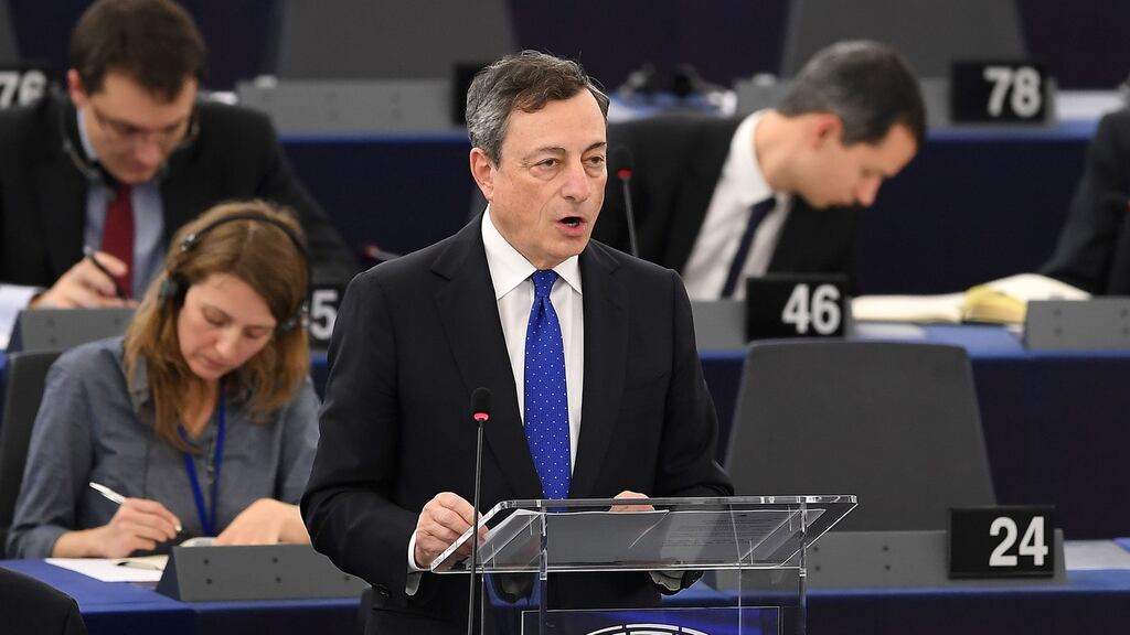 President of the European Central Bank Mario Draghi said European unity was more important than ever. Photograph: Frederick Florin/AFP via Getty