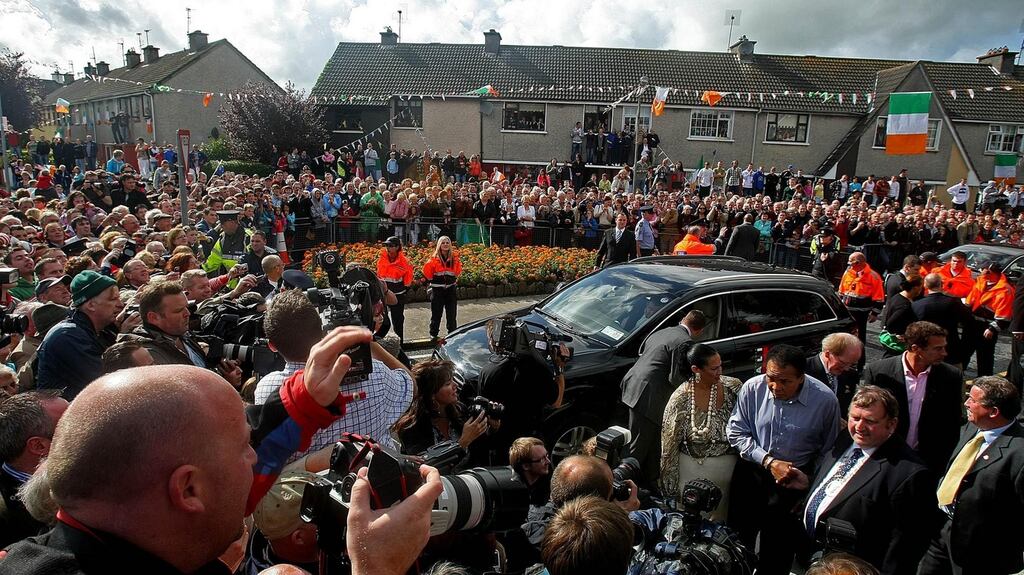 Muhammad Ali with his wife Lonnie in Ennis, Co Clare, in 2009. File photograph: Julien Behal/PA Wire