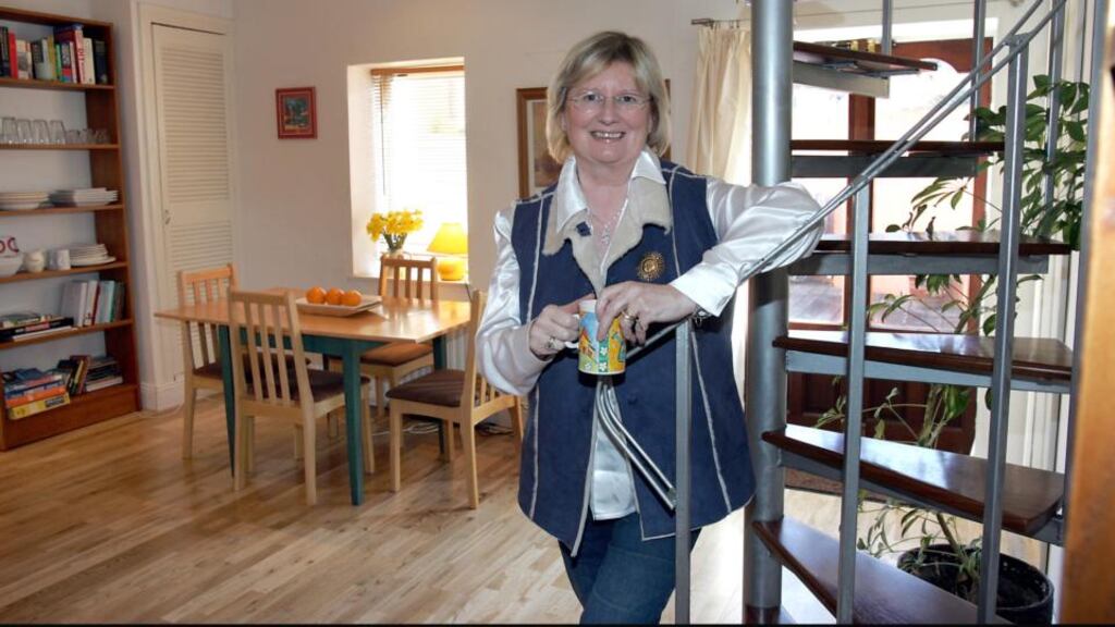 Author Deirdre Purcell at home in Dublin. Photograph: Brenda Fitzsimons