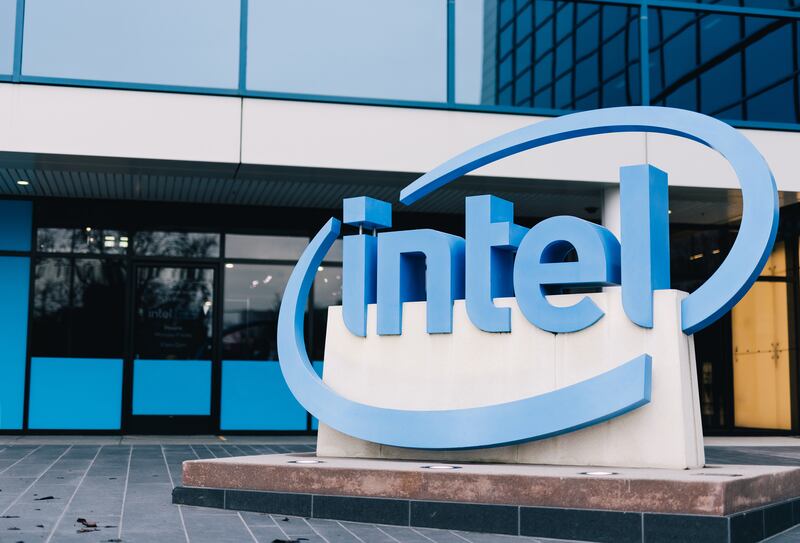 Intel headquarters in Santa Clara, California. Photograph: Anastasiia Sapon/The New York Times