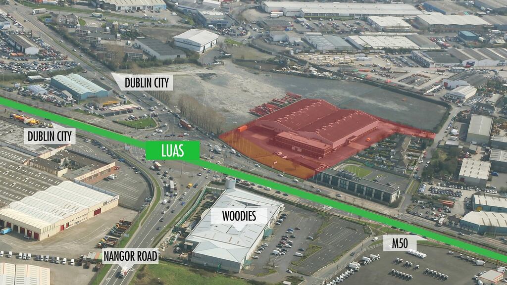 The office/industrial facility stands on 4.7 acres