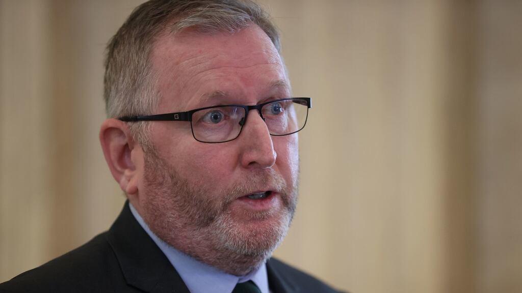 UUP leader Doug Beattie: “A ‘union of people’ is not some abstract strapline. It is a vision for Northern Ireland, a vision for unionism and a vision for the future.” Photograph: Liam McBurney/PA Wire