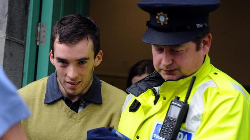 Patrick Dunne at Killarney District Court today, where he was charged with murdering his mother Susan Dunne in Lixnaw, Co Kerry. Photograph: Eamonn Keogh/MacMonagle