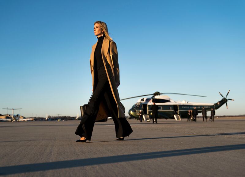 Cascading muck: Ivanka Trump and her husband, Jared Kushner, sought refuge from the Trumpian storm despite being his senior advisers. Photograph: Doug Mills/New York Times