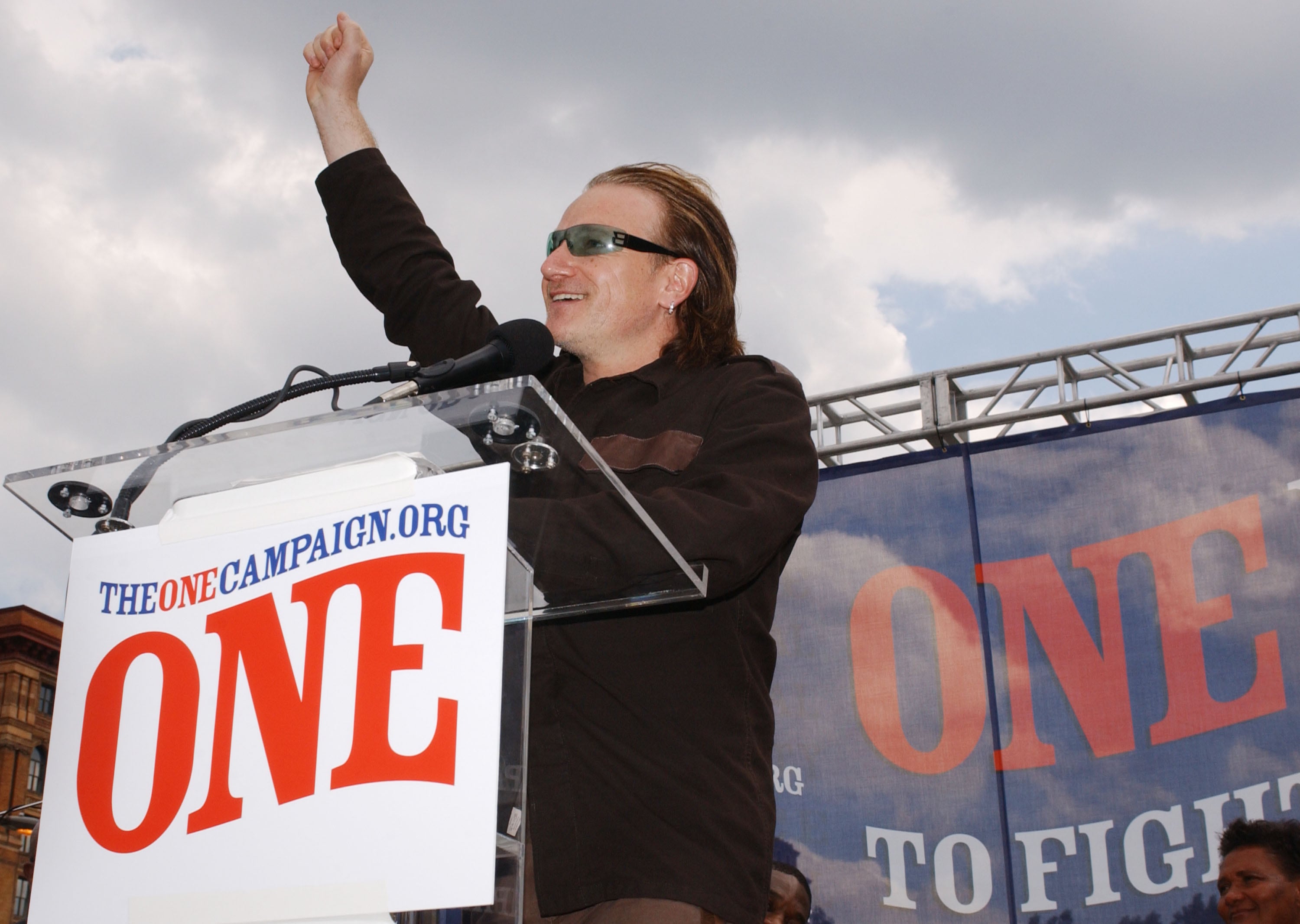 Bono: 'There is a certain vanity to agitprop which we have to own up to. It can look good on a rock band having certain views and we did talk a little bit about choosing your enemies carefully because they, in a sense, define you.' Photograph: R Diamond/WireImage