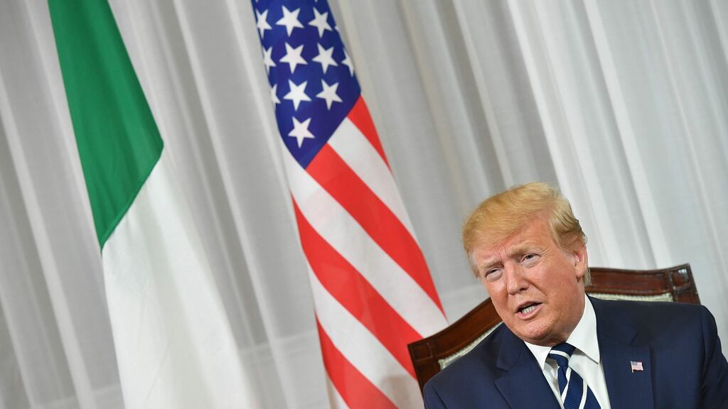 US president Donald Trump is seen at Shannon Airport in Co Clare in June 2019. Photograph: Mandel Ngan/AFP/Getty Images