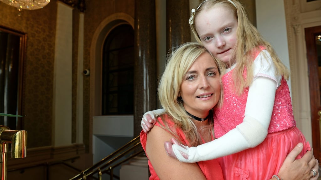 Dublin Carer of the Year Liz Collins, Terenure, who looks after her daughter Claudia Scanlon (12). Photograph: Eric Luke