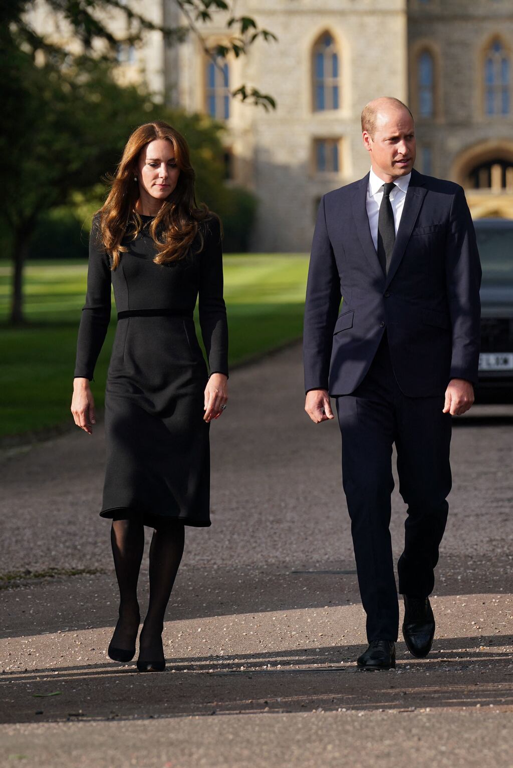 Britain's Catherine, Princess of Wales, Prince William, Prince of Wales on the long Walk at Windsor Castle on September 10th. Photograph: Kirsty O'Connor/POOL/AFP via Getty
