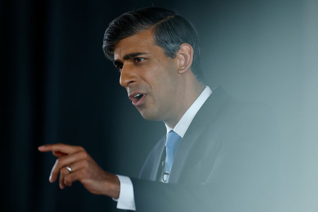 UK prime minister and Conservative Party leader Rishi Sunak had been campaigning on the basis of an improving economic outlook. Photograph: Getty