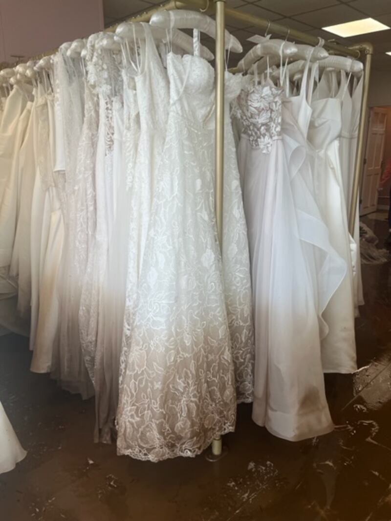 Business owners in Midleton in the aftermath of flood damage.