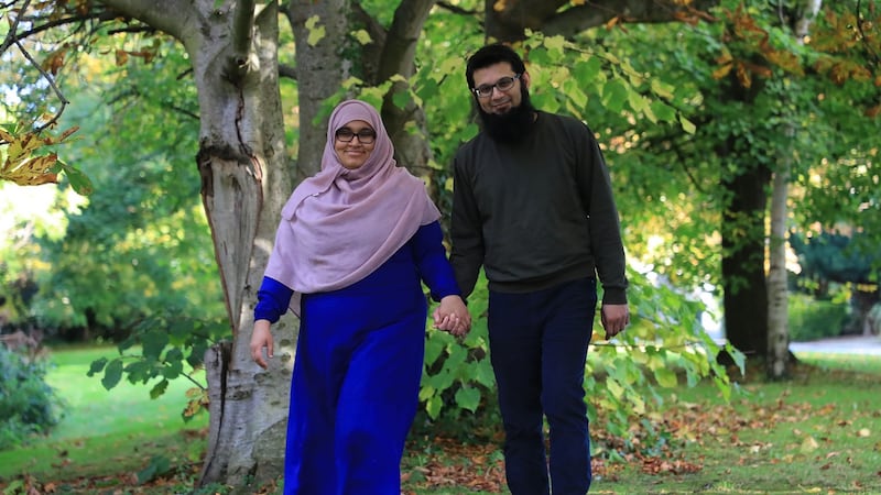 Arjumand Younus and Atif Qureshi both work as academics here. Photograph: Nick Bradshaw