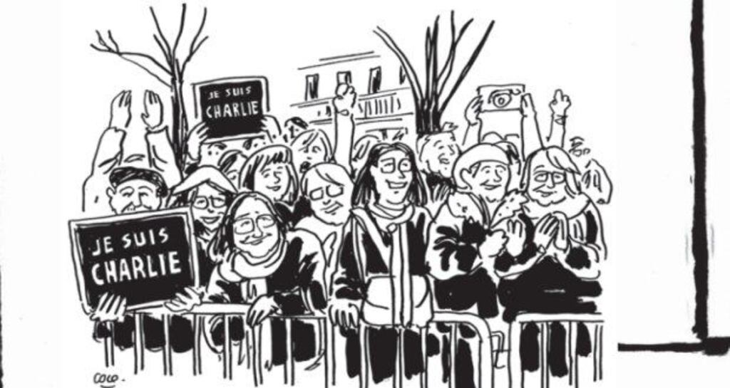 A detail from Wednesday’s Charlie Hebdo magazine.