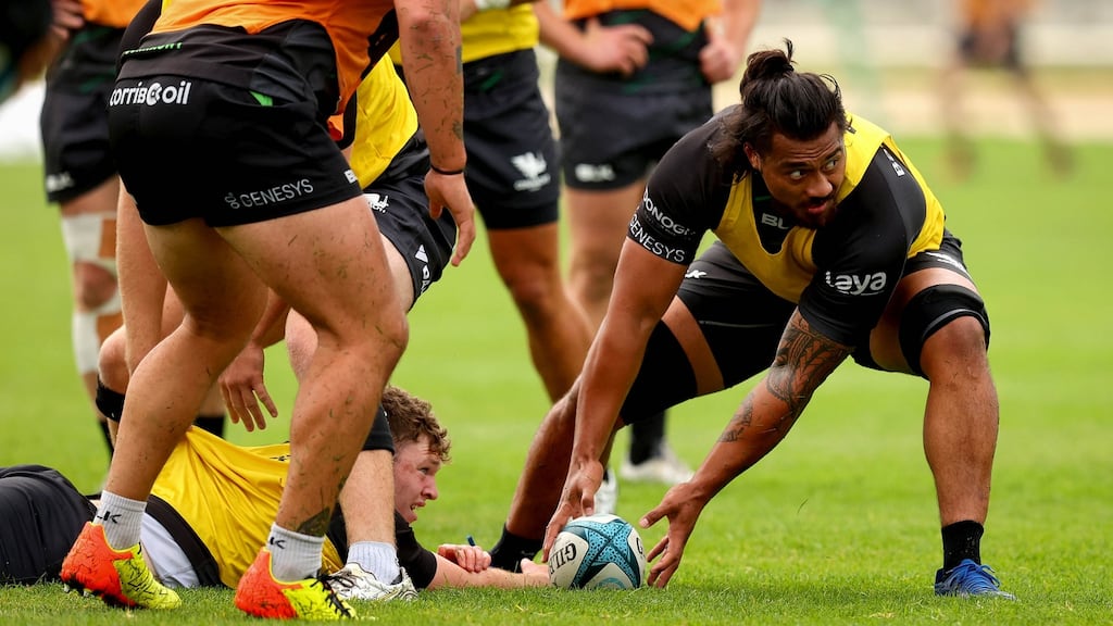 Abraham Papali’i: the 28-year-old Aucklander’s ball-carrying could prove a potent weapon for Connacht. Photograph: Ryan Byrne/Inpho