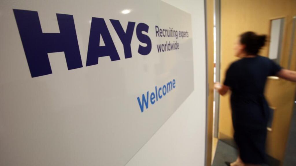 Recruitment firm Hays has reaffirmed its full-year operating profit outlook of about £140 million. Photo: Bloomberg
