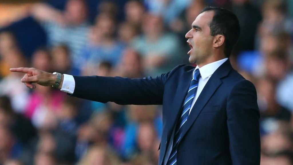 Roberto Martinez the manager of Everton has been irked by the chat coming out of Old Trafford. Photograph: Alex Livesey/Getty Images