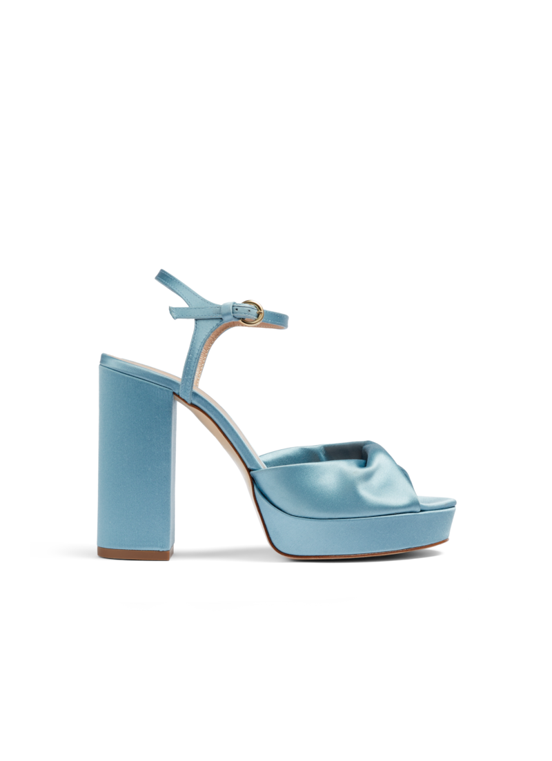 Satin platform heels, €495, LK Bennett