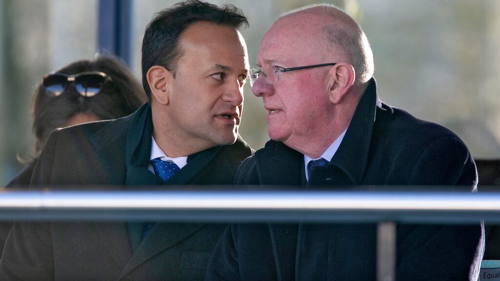 Taoiseach Leo Varadkar and Minister for Justice Charlie Flanagan at the Garda College, Templemore. Fine Gael’s leadership will be left with much to consider after the byelections. Photograph: Colin Keegan/Collins Dublin