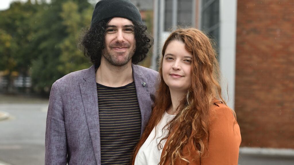 Emma DeSouza and her husband, Jake. Photograph: Colm Lenaghan/Pacemaker Press