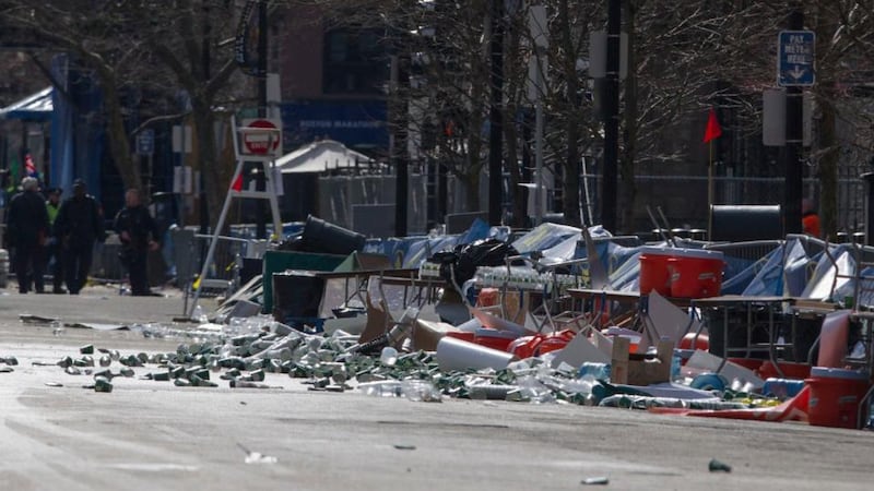 At least two people were killed and 23 were injured in the attack. Photograph: Scott Eisen/Reuters