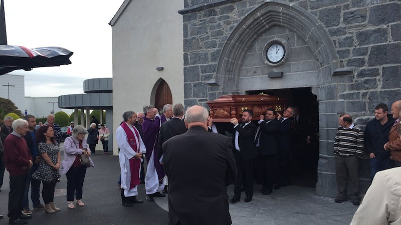 Brendan Kilduff’s funeral at the Church of St John the Baptist, Knock, Co Mayo. Photograph: Ellen O’Riordan