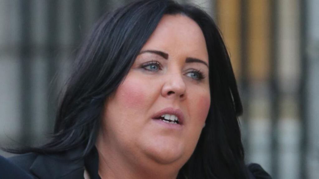 Deirdre Moore from Donabate leaves the High Court following her compensation case against the Dublin Airport Authority. Photograph: Gareth Chaney/Collins