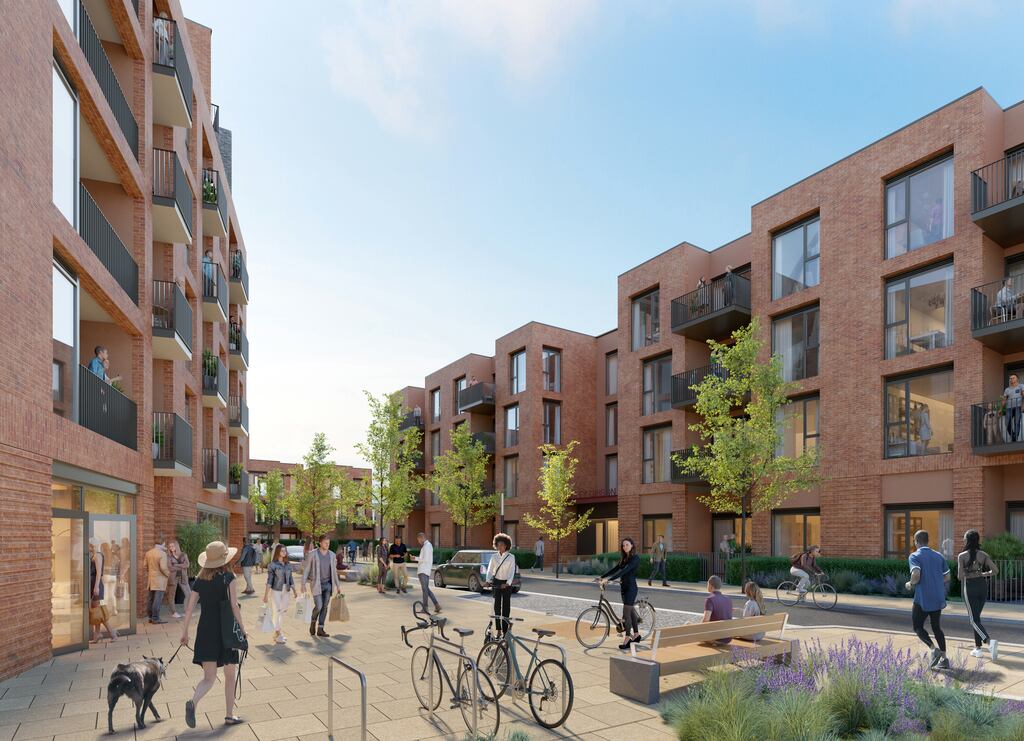 A computer generated image of Hines' revised proposal for the Bailey Gibson lands in Dublin 8