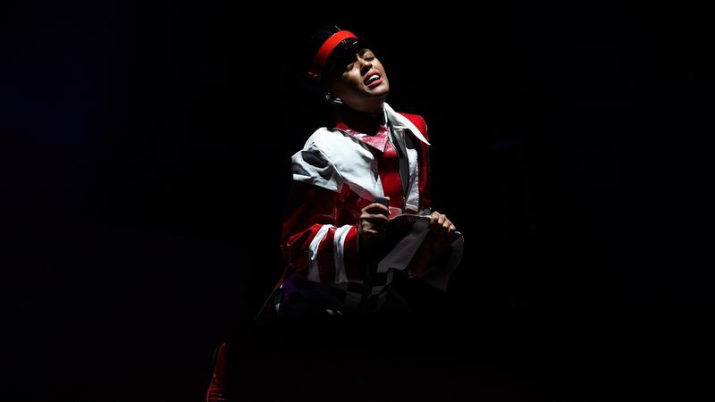Janelle Monáe: a tailspin of choreography and energy. Photograph: Leon Neal/Getty Images