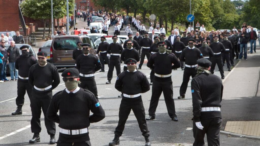 The funeral procession of veteran Derry republican Peggy O’Hara on its way towards the city cemetery following Mass at Longtower Church, July 18th, 2015. File photograph: Margaret McLaughlin