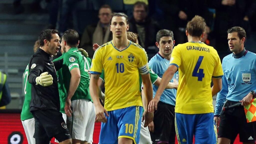 Sweden’s  Zlatan Ibrahimovic after the game