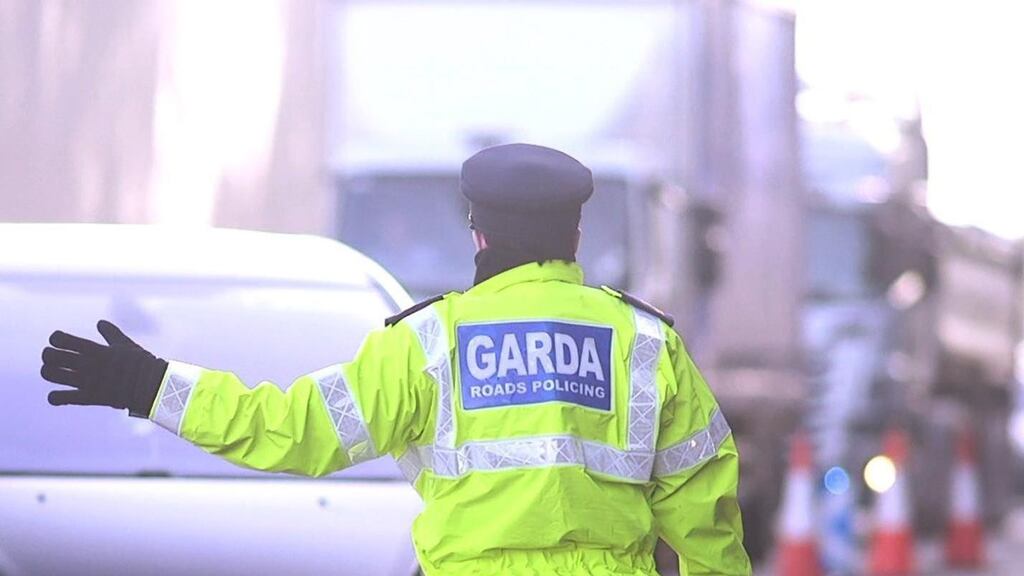 A Garda checkpoint mounted as part of Operation Fanacht on the M4 between Leixlip and Maynooth  this month.  Photograph: Bryan O’Brien