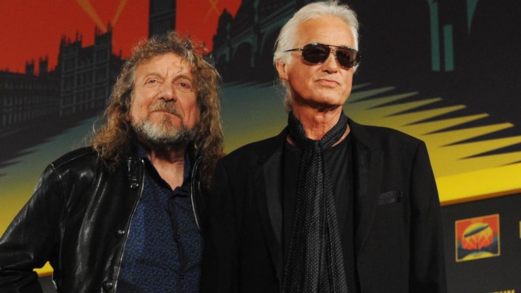 File photo from September 21st, 2012, of Robert Plant and Jimmy Page from Led Zeppelin, who on Thursday won the trial over the accusation that they might have copied the opening chords of their 1971 song ‘Stairway To Heaven’ from the 1967 Spirit song ‘Taurus’ . Photograph: EPA/Andy Rain
