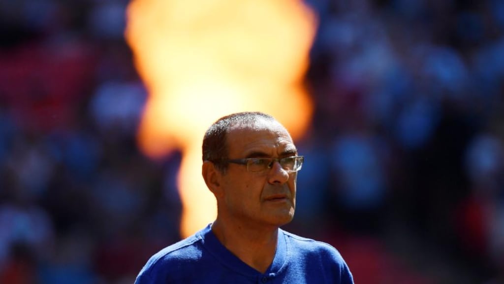 New Chelsea manager Maurizio Sarri: “I hope that the second part of the season, for us, will be very good with a lot of points.” Photograph: Toby Melville/Reuters