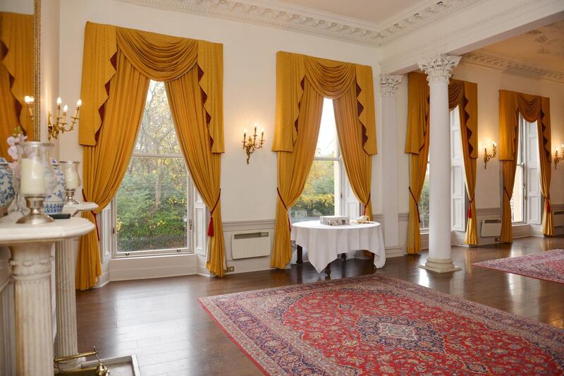 One of the reception rooms at the Stephen’s Green Hibernian Club, in Dublin. Photograph: Bryan O’Brien