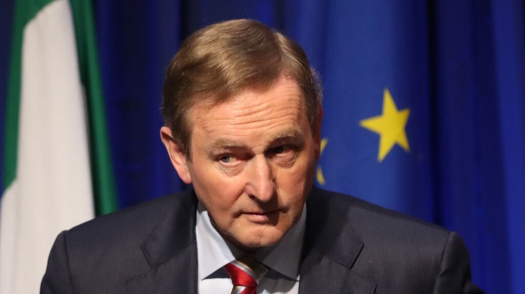 Taoiseach Enda Kenny answers questions during  a press conference at Government Buildings in Dublin after meeting British prime minister Theresa May. Photograph: Niall Carson/PA Wire