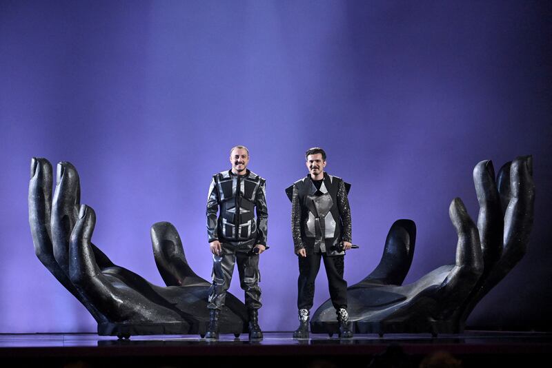 Fahree featuring Ilkin Dovlatov representing Azerbaijan. Photograph: Jessica Gow/AFP via Getty