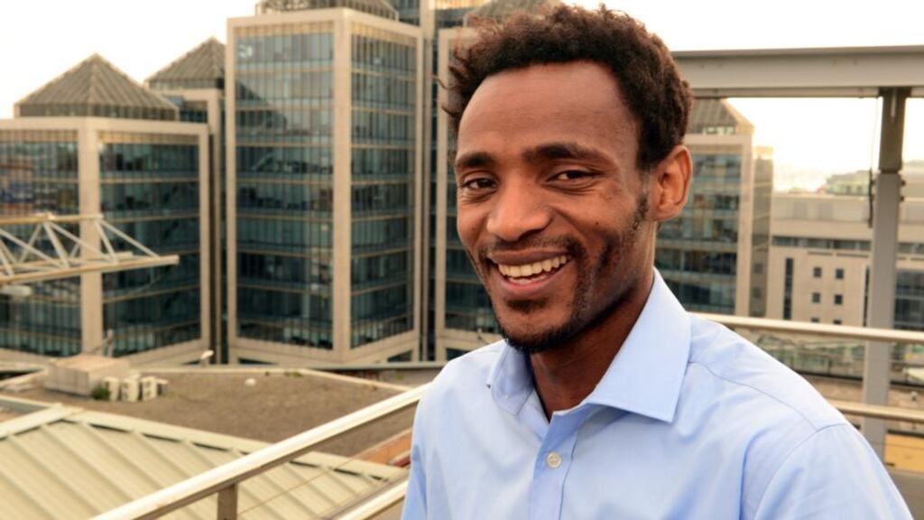 Bedilu Gebreselassie: ‘People here can demonstrate in the streets, they have the freedom to speak. That’s real freedom.’ Photograph: Cyril Byrne