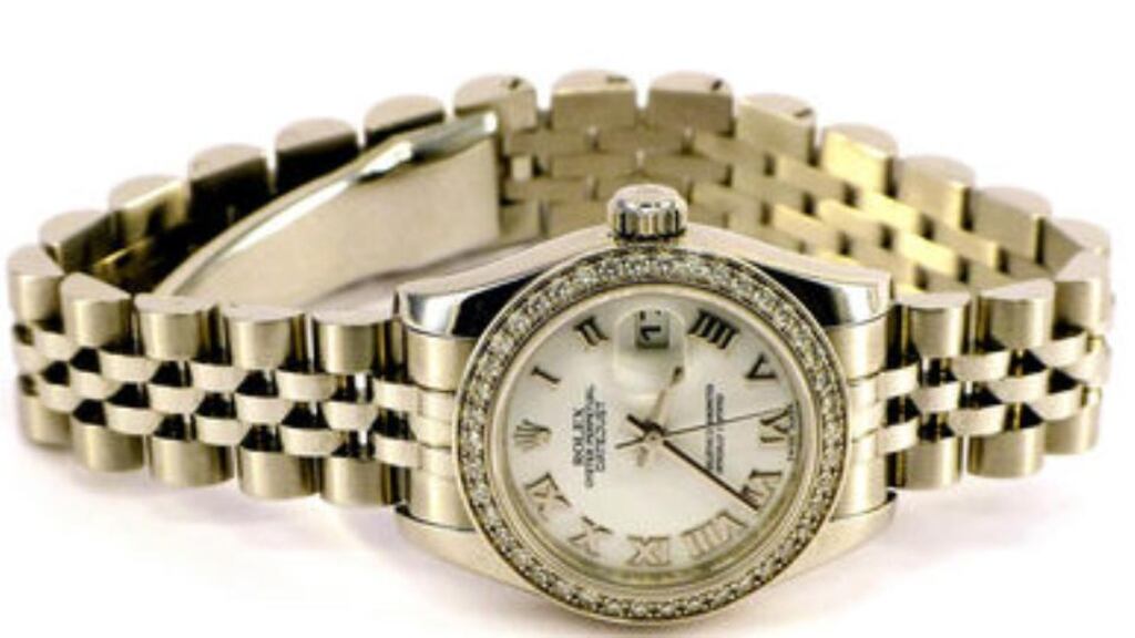 The Ladies Rolex Oyster Perpetual Datejust watch which CAB has put up for sale on eBay.
