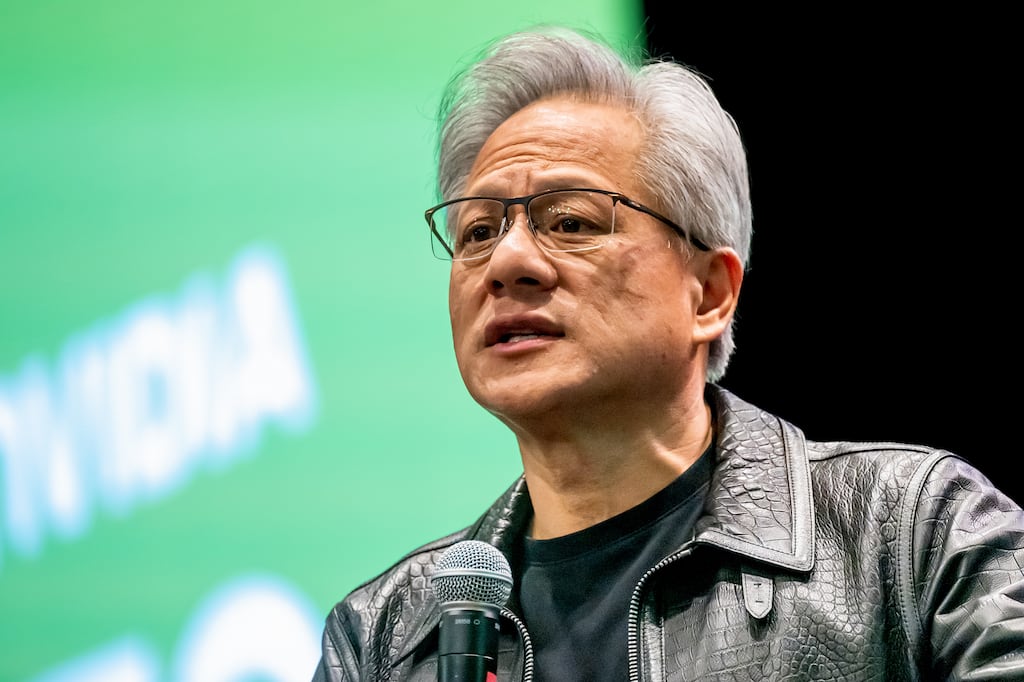 Jensen Huang, co-founder and chief executive officer of Nvidia. Photograph: David Paul Morris/Bloomberg