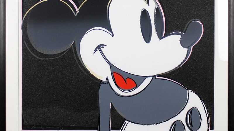 Andy Warhol, Mickey Mouse (FS II.265), 1981, screenprint on Lenox Museum Board, signed and numbered from the edition of 30 APs, 96.5x96.5cm, €194,100.