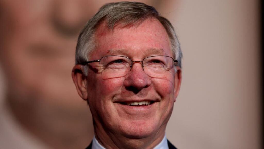 Alex Ferguson was today confirmed as Uefa’s new coaching ambassador. Photograph: Brian Lawless/PA