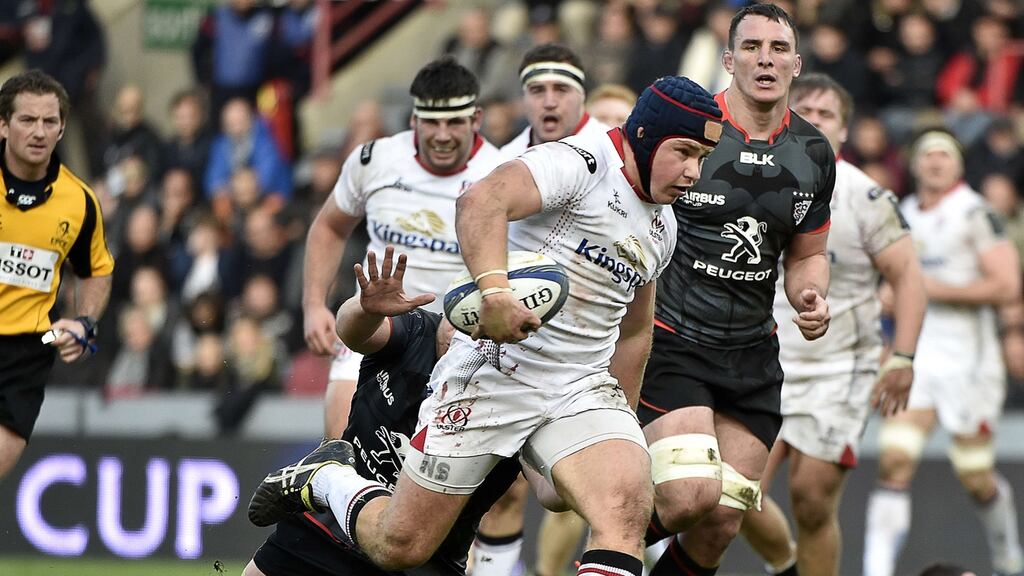 Luke Marshall is one of several players to impress during Ulster’s recent run, including back-to-back wins over Toulouse. Photograph: Pascal Pavani/AFP/Getty