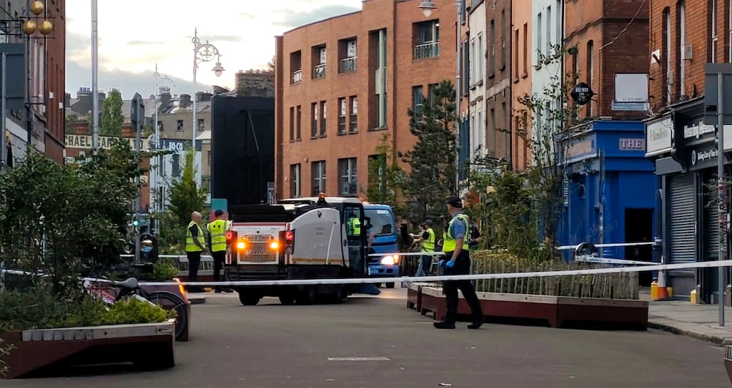 Gardaí on Capel Street following the stabbing in July. Photograph: Sam Boal/Collins