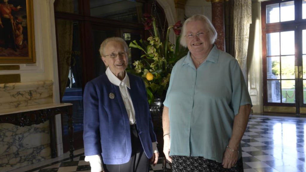 Catherine McGuinness and Margaret Moyse at the Radisson Blu St Helen’s Hotel, Stillorgan. Photograph: Brenda Fitzsimons