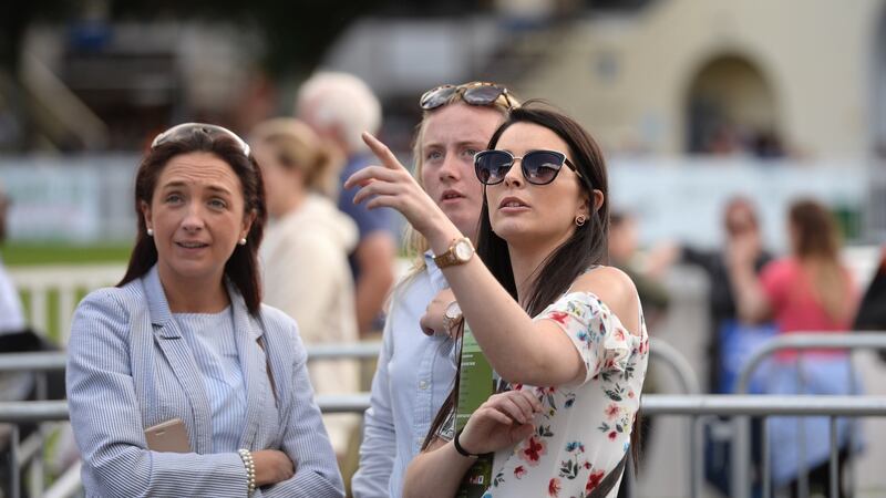 Leisa Murphy, Co Roscommon; Roisin Gannon, Co Galway; and Laura Brady, Co Mayo. Photograph: Dara Mac Dónaill