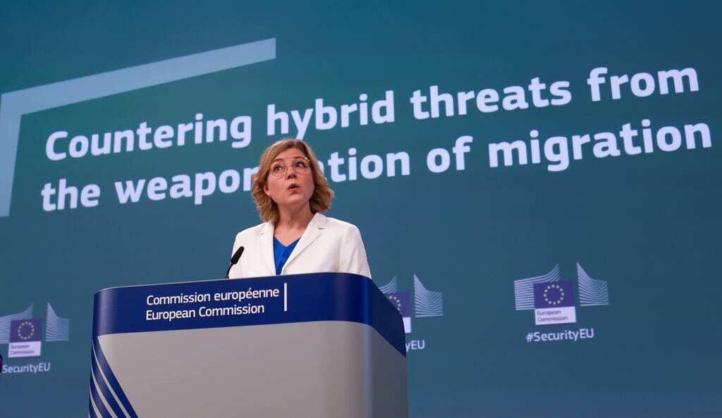 Executive vice-president of the European Commission for tech sovereignty, security and democracy Henna Virkkunen. She said the 'exceptional' nature of the weaponisation of migration by Russia permitted countries to respond with temporary emergency measures