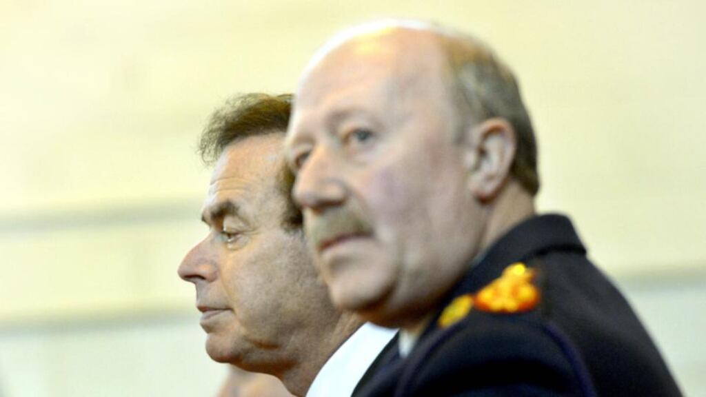 Minister for Justice and Equality Alan Shatter with (now former) Garda commissioner Martin Callinan. Photograph: Brenda Fitzsimons