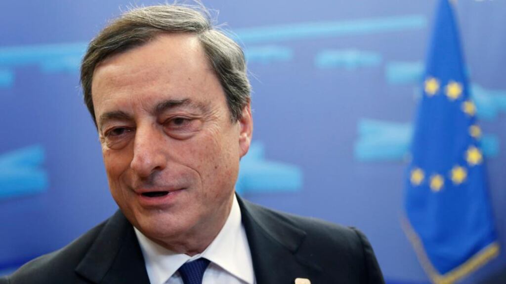 European Central Bank President Mario Draghi: has given strong indications that banking in Europe is about to enter a period where the guarantee of a public backstop is no longer assured. Photograph: Reuters