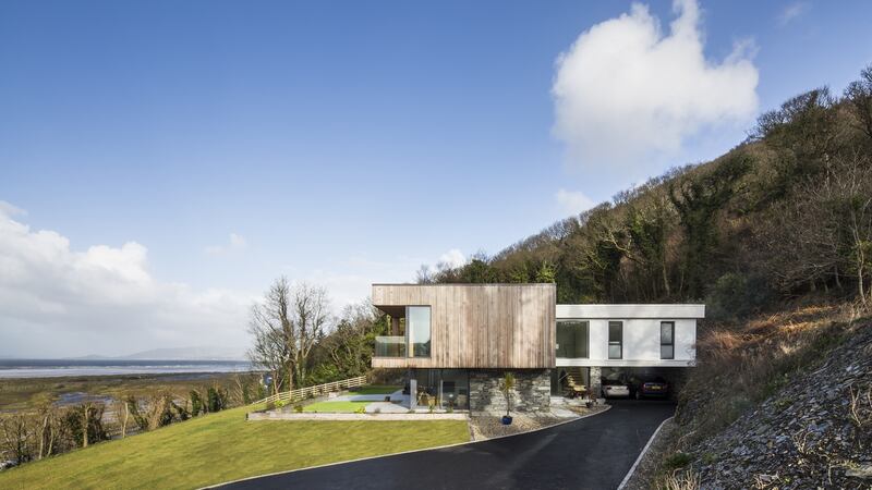 Newly constructed house at Fahan, Co Donegal, designed by Shane Birney Archiects