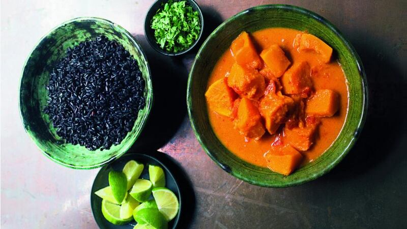 Butternut and sweet potato curry. Photograph: Jonathan Lovekin